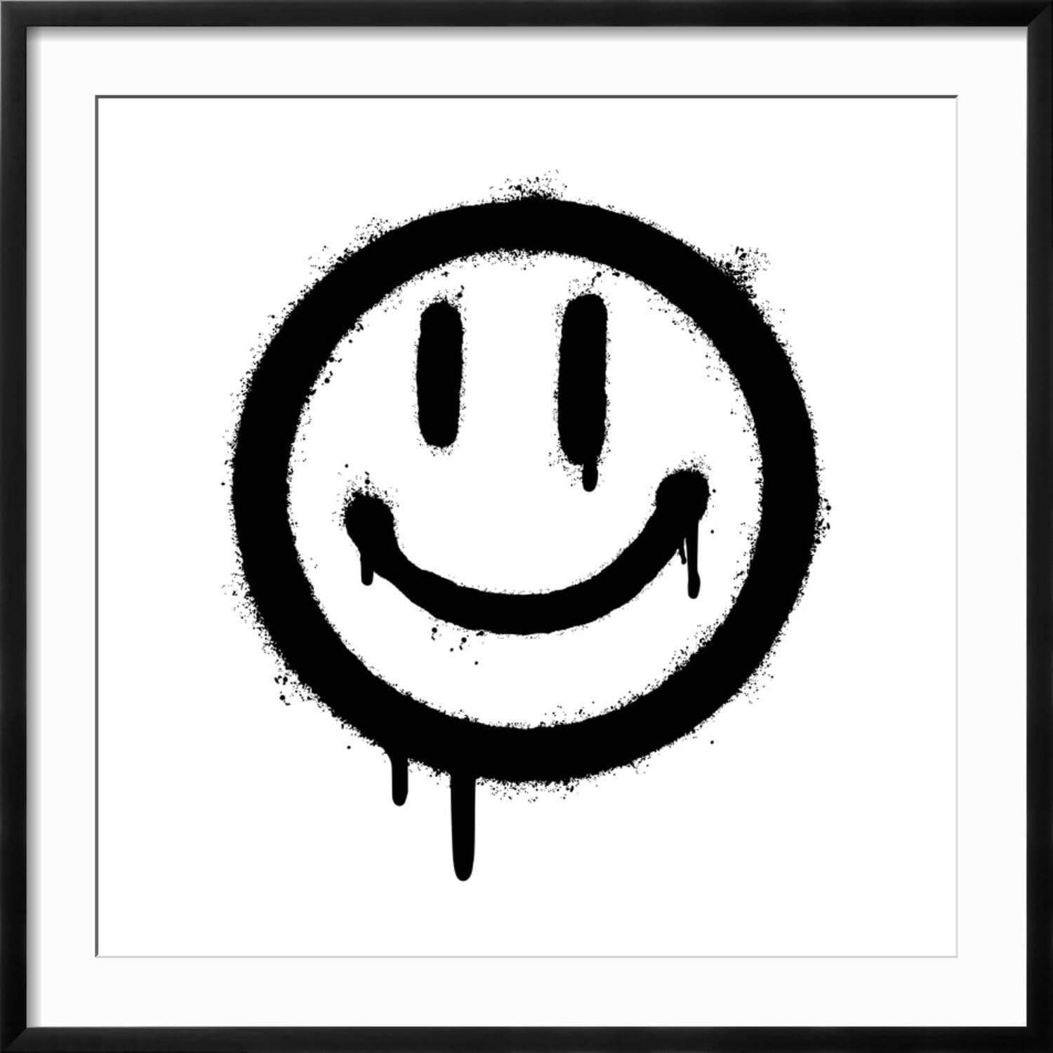 Amazon.com: ART.COM Wall Art Print graffiti smiling face emoticon